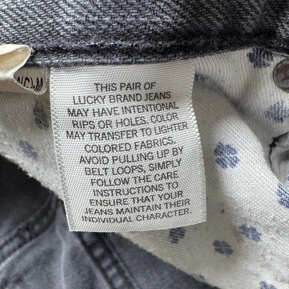 Lucky Brand Mens Jeans 121 Heritage Slim Charcoal Gray 28x32 Handcrafted Denim